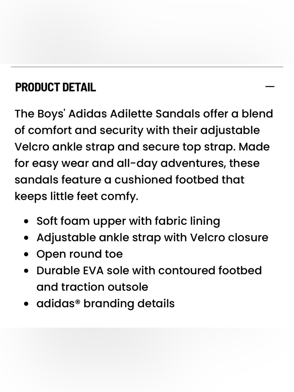 adidas Kids black Adilette Sandals - Picture 10 of 10